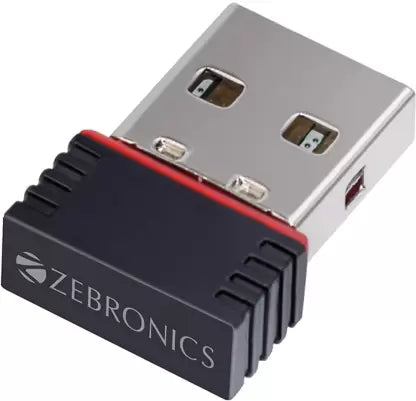 (Open Box) ZEBRONICS ZEB-USB150WF1 WiFi Mini USB Adapter (Black)