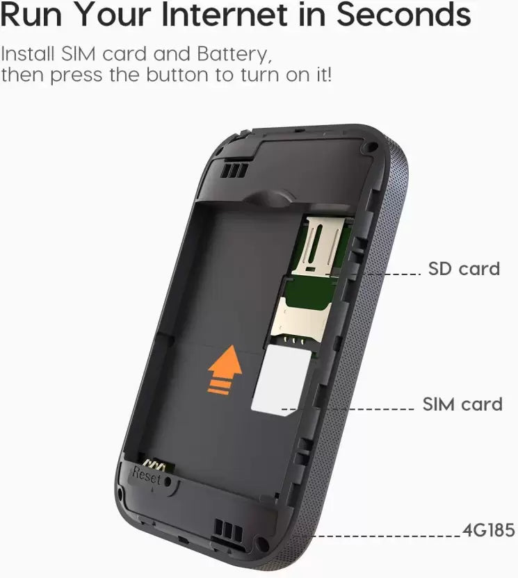 (Open Box) TENDA 4G185 3G/4G LTE Advanced 150Mbps Universal Pocket Mobile Wi-Fi Hotspot Device Data Card (Black)