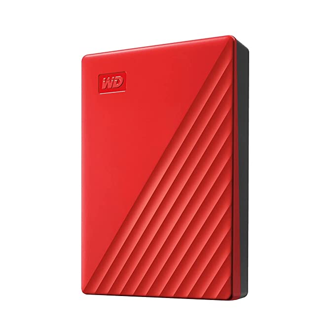(Open Box) WD 5TB My Passport Portable External Hard Drive (WDBPKJ0050BRD-WESN), Red