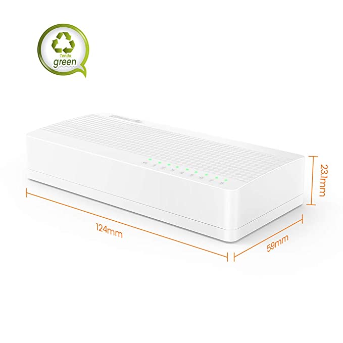 (Open Box) Tenda S108 8-Port Desktop Switch (White)