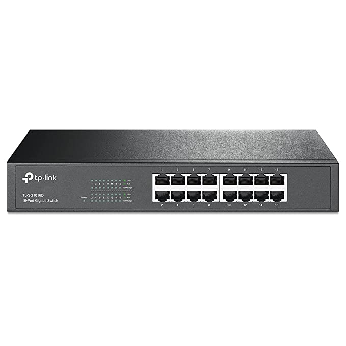 (Open Box) TP-LINK TL-SG1016D 16-Port Gigabit Desktop/Rackmount Switch
