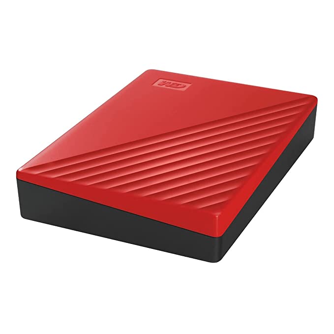 (Open Box) WD 5TB My Passport Portable External Hard Drive (WDBPKJ0050BRD-WESN), Red