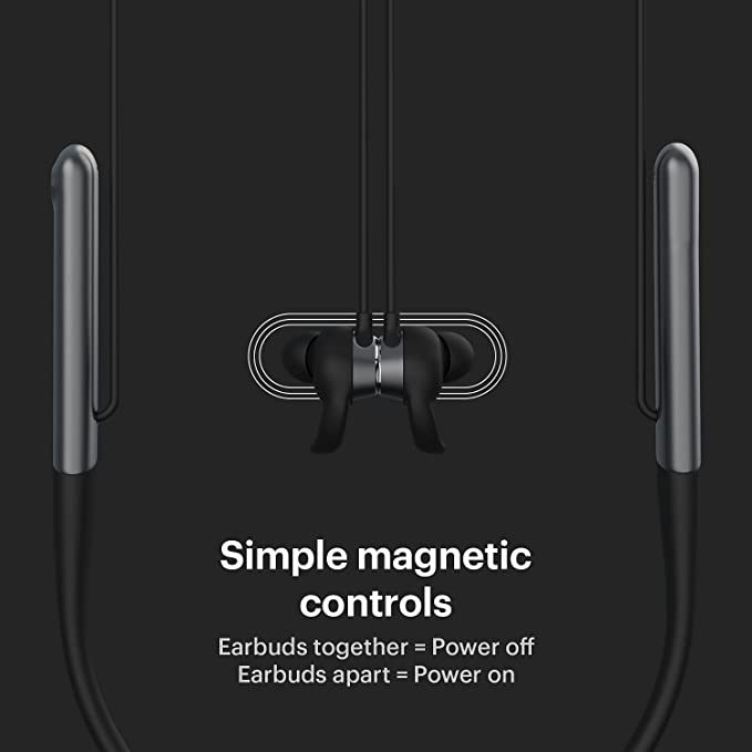 (Open Box) Noise Flair in-Ear Wireless Bluetooth Smart Neckband Earphone, ENC, Fast Charging