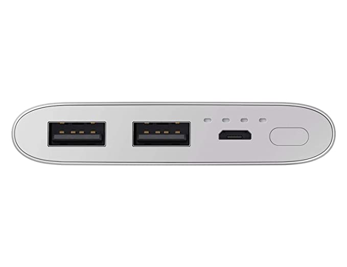 (Open Box) Samsung 10000mAh lithium_ion EB-P1100BSNGIN Power Bank Fast Charging, Silver