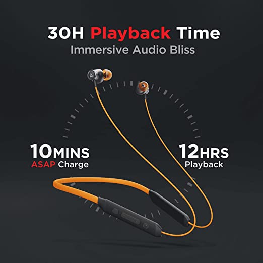 (Open Box) boAt Rockerz 205 Pro in Ear Bluetooth Neckband with Beast Mode䋢(Low Latency Upto 65ms)