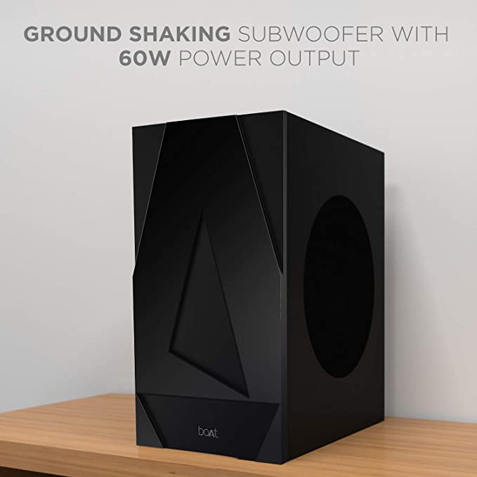 (Open Box) boAt Aavante Bar 1500 2.1 Channel Home Theatre Soundbar 120W, Wired Subwoofer, Multiple Connectivity Modes, Black