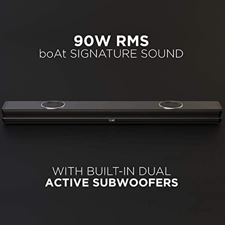 (Open Box) boAt AAVANTE Bar 1198 90W 2.2 Channel Bluetooth Soundbar, Built-in Active Subwoofers, Multiple Connectivity Modes, Entertainment Modes, Bluetooth V5.0(Premium Black)