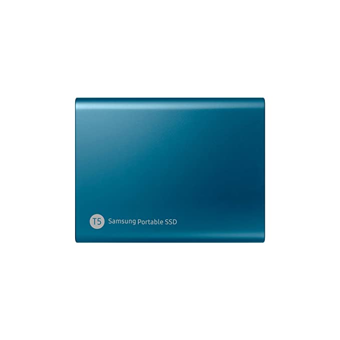 (Open Box) Samsung T5 500GB Up to 540MB/s (Type-C) ESSD (Portable SSD) Alluring Blue (MU-PA500B)