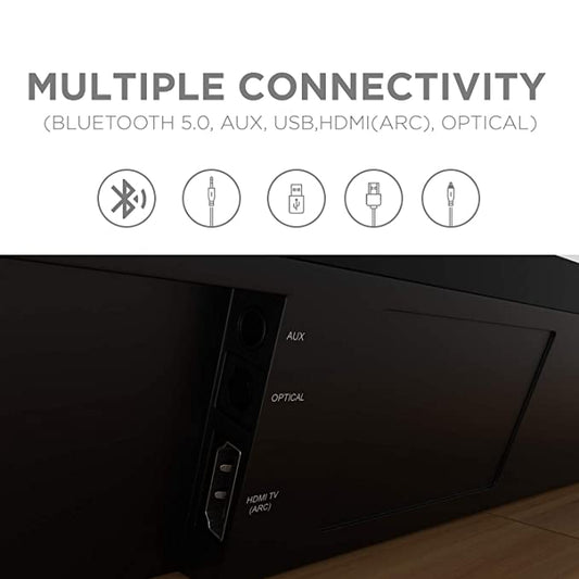 (Open Box) boAt AAVANTE Bar 2050 160W 2.1 Channel Bluetooth Soundbar, Wireless Subwoofer, Multiple Connectivity Modes, Premium Black