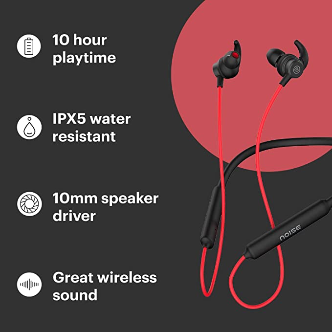 (Open Box) Noise Tune Active Bluetooth Wireless Headset Water Resistant Wireless Sound