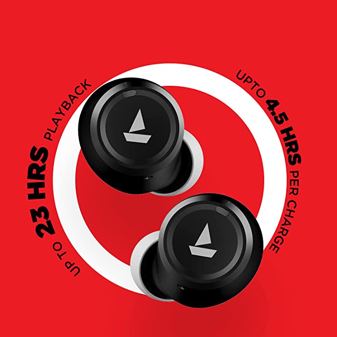 (Open Box) Boat Airdopes 391 V5.0 Bluetooth Truly Wireless in Ear Earbuds, 23 Hours Playback, ASAP Charge, Ipx4,Voice Assistant with Mic, Active Black
