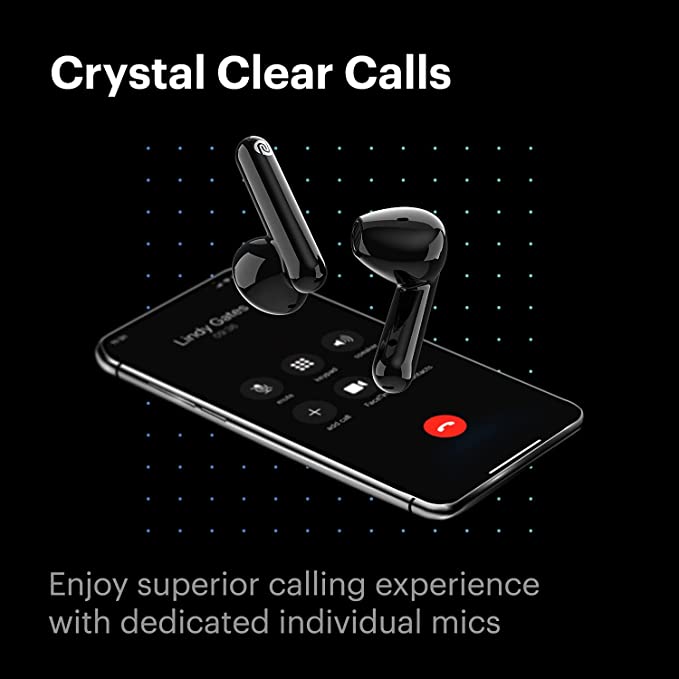 (Open Box)Noise Air Buds Truly Wireless Earbuds with Mic, Jet Black