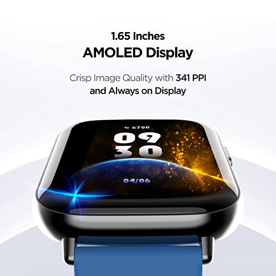 (Without Box) boAt Matrix Smart Watch with 1.65 AMOLED Display, Always On Mode Smartwatch