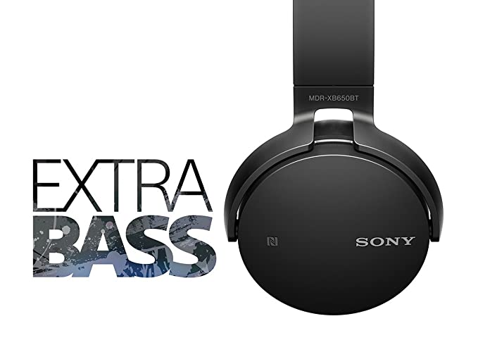 (Open Box) Sony MDR-XB650BT Wireless Bluetooth On Ear Headphone with Mic (Black)