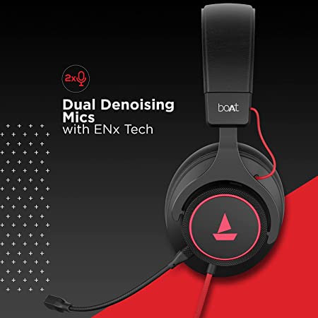 (Open Box) boAt Immortal IM1000D Dual Channel Gaming Wired Over Ear Headphones with mic