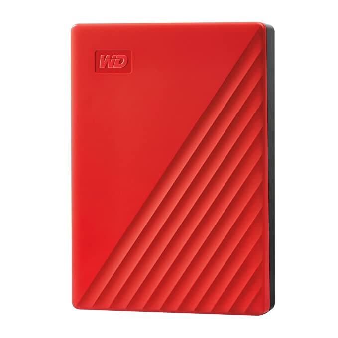 (Open Box) WD 5TB My Passport Portable External Hard Drive (WDBPKJ0050BRD-WESN), Red