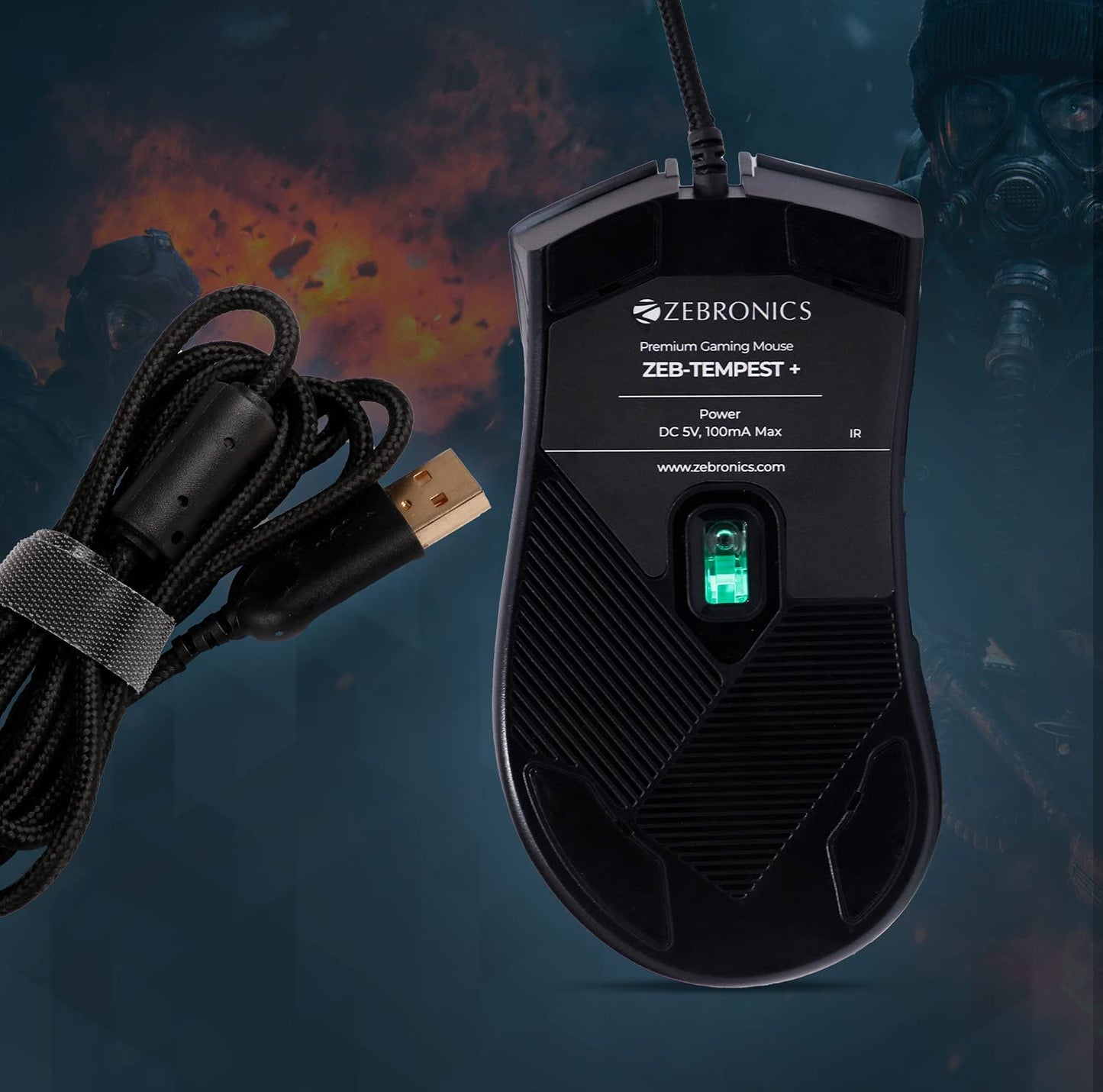 (Open Box) Zebronics Zeb-Tempest Plus 8-Button Wired Gaming Mouse