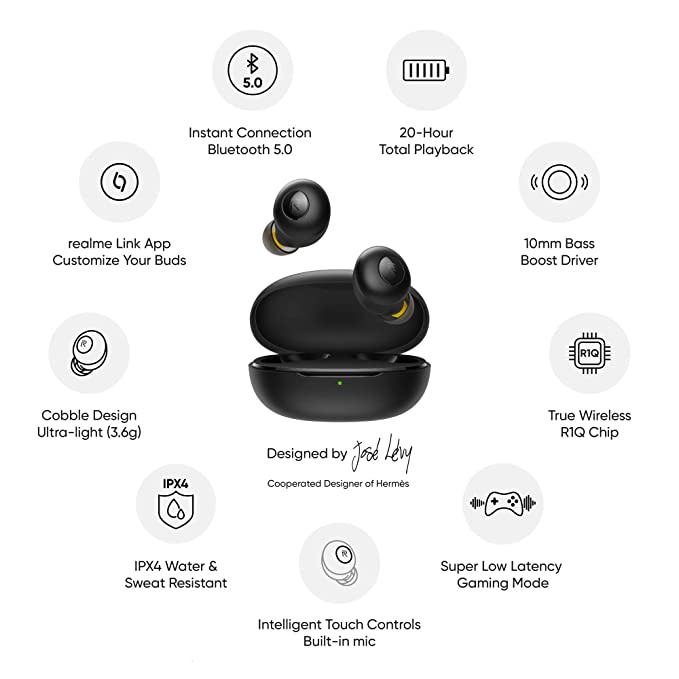 (Open Box) realme Buds Q Bluetooth Truly Wireless in Ear Earbuds with Mic