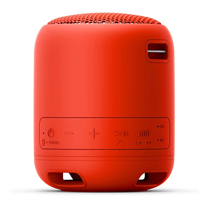 (Open Box) Sony SRS-XB12 Wireless Extra Bass Bluetooth Speaker Waterproof wih Mic, Red