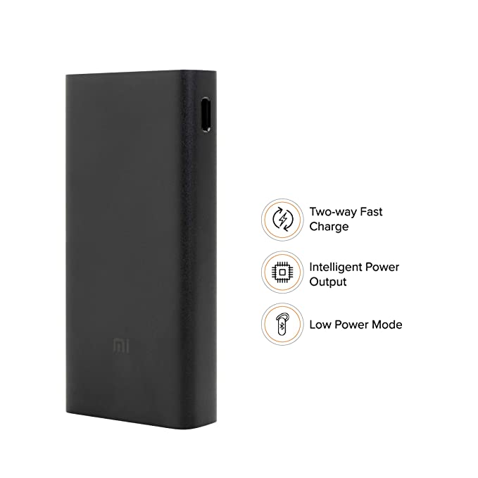 (Open Box) Mi 20000mAH Li-Polymer Power Bank 2i (Black) with 18W Fast Charging