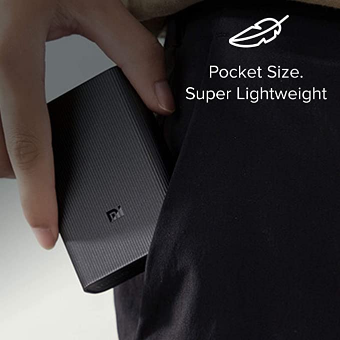 (Open Box) MI 10000mAh Power Bank Pocket Pro Fast Charging, Black