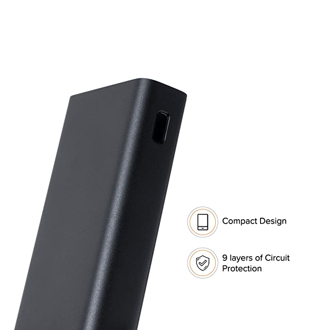(Open Box) Mi 20000mAH Li-Polymer Power Bank 2i (Black) with 18W Fast Charging