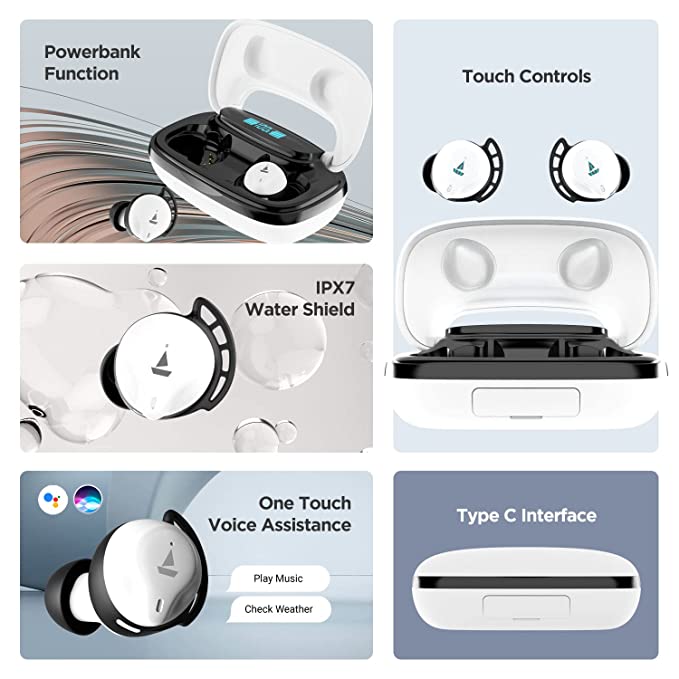 (Open Box) Boat Airdopes 621 Bluetooth Truly Wireless in Ear Earbuds with Mic Case Indicator