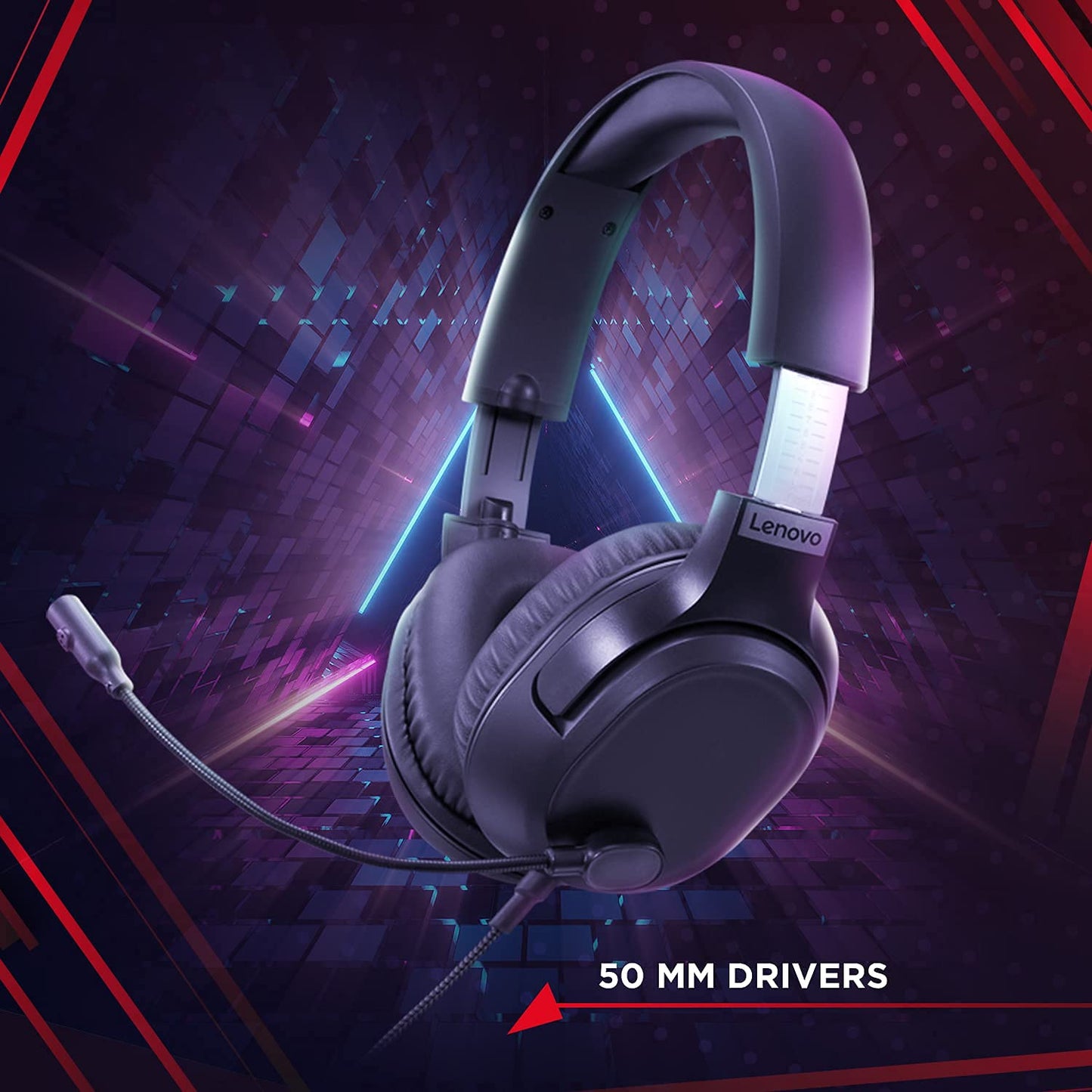 (Open Box) Lenovo IdeaPad H100 Gaming Headset, Over Ear Headphones