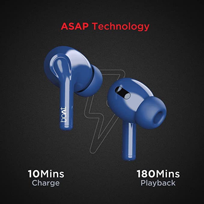 (Open Box) boAt Airdopes 161 TWS Earbuds with ASAP™ Charge, 17H Playtime, IWP™, Immersive Audio, IPX5, Touch Controls