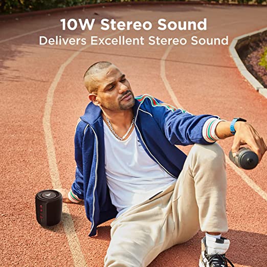 (Open Box) boAt Stone 352 Bluetooth Speaker with 10W RMS Stereo Sound, IPX7 Water Resistance, TWS Feature, Up to 12H Total Playtime Raging Black