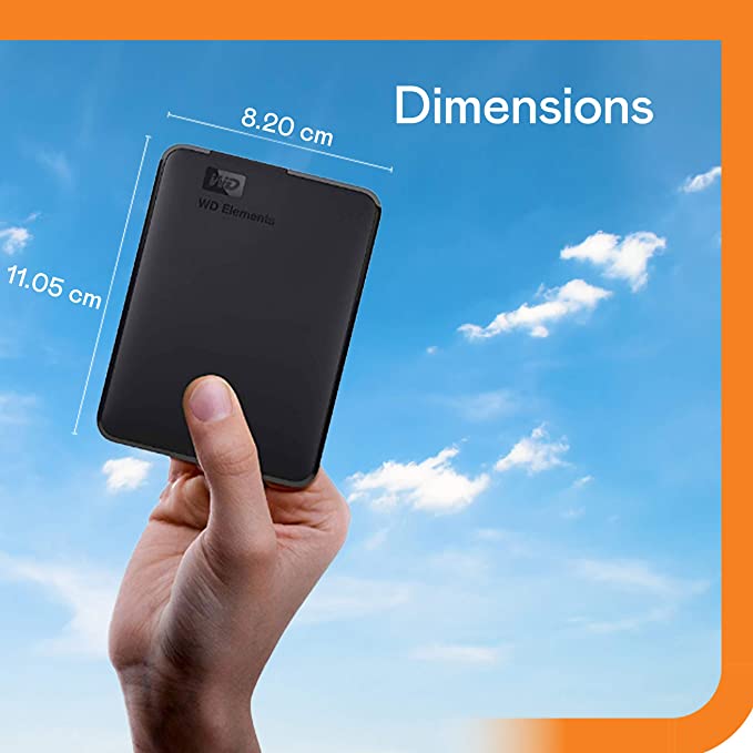 (Open Box) WD 5TB Elements Portable External Hard Drive, Black (WDBHDW0050BBK-EESN)