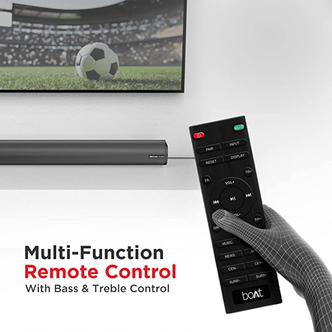 (Open Box) boAt AAVANTE Bar 3150D 260W 5.1 Channel Bluetooth Sound bar with Dolby Audio, Wired Subwoofer, Multiple Connectivity, Premium Black