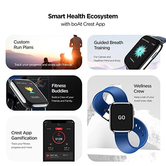 (Without Box) boAt Matrix Smart Watch with 1.65 AMOLED Display, Always On Mode Smartwatch