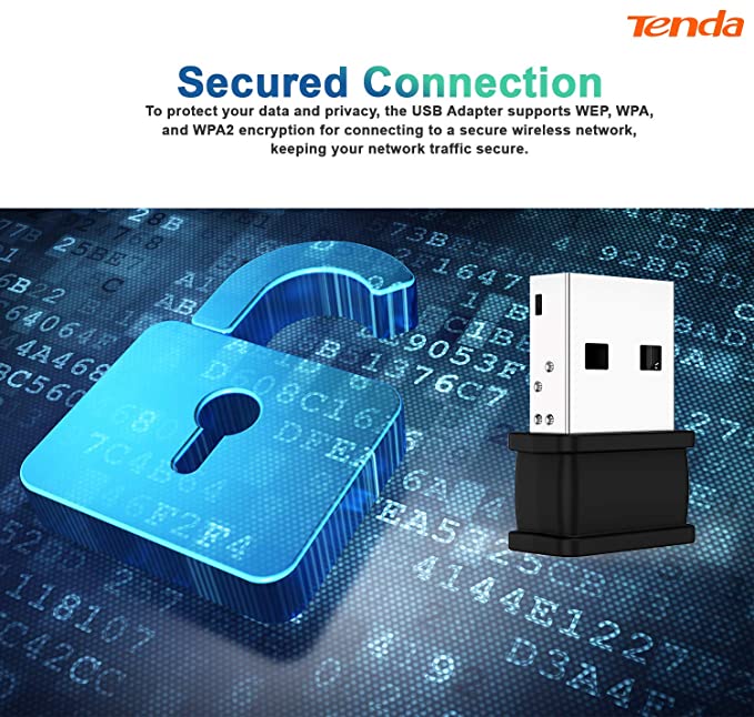 (Open Box) Tenda W311MI Wireless N150 USB Adapter Nano, Black