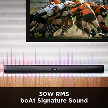 (Open Box) boAt Aavante Bar 900 Bluetooth Soundbar with 30W RMS, 2.0 Channel, Multiple Connectivity, EQ Modes, Sleek Finish, Easy Access Integrated Controls(Premium Black)