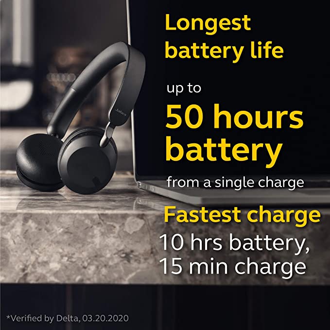 (Open Box) Jabra Elite 45h, On Ear Wireless Headphones with Mic