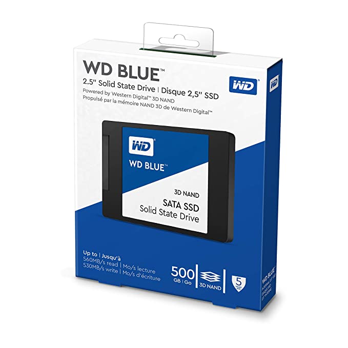 (Open Box) WD Blue 3D 500 GB Laptop Internal Solid State Drive (WDS500G2B0A)