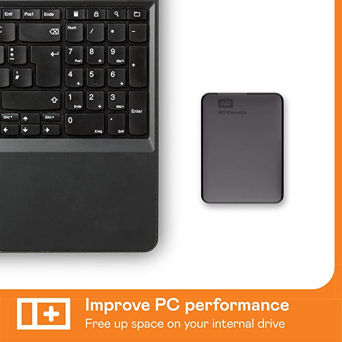 (Open Box) WD 5TB Elements Portable External Hard Drive, Black (WDBHDW0050BBK-EESN)