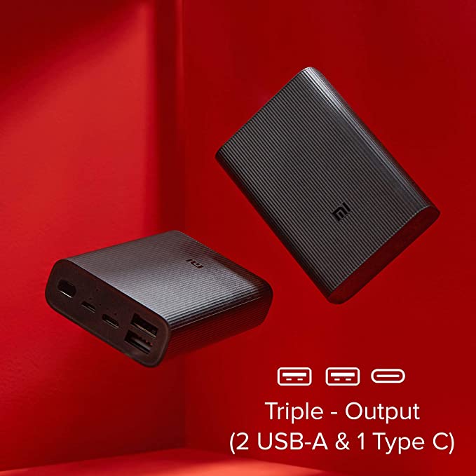 (Open Box) MI 10000mAh Power Bank Pocket Pro Fast Charging, Black
