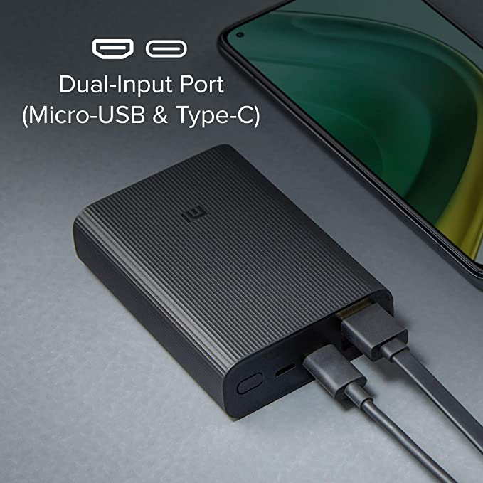 (Open Box) MI 10000mAh Power Bank Pocket Pro Fast Charging, Black