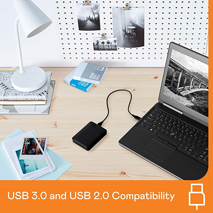(Open Box) WD 5TB Elements Portable External Hard Drive, Black (WDBHDW0050BBK-EESN)