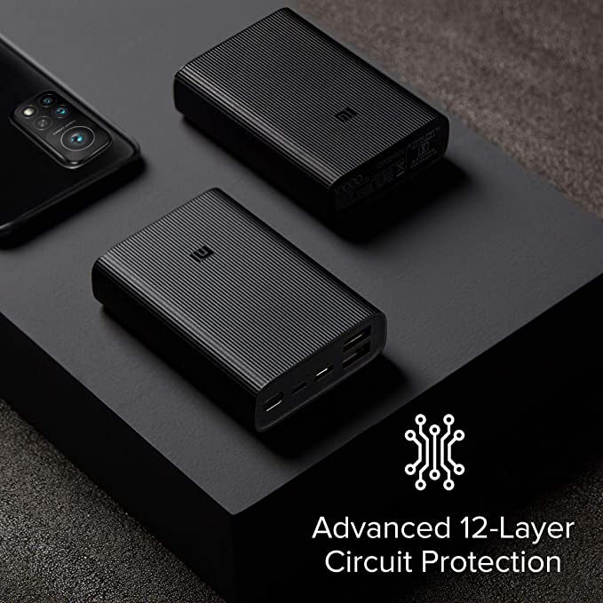 (Open Box) MI 10000mAh Power Bank Pocket Pro Fast Charging, Black