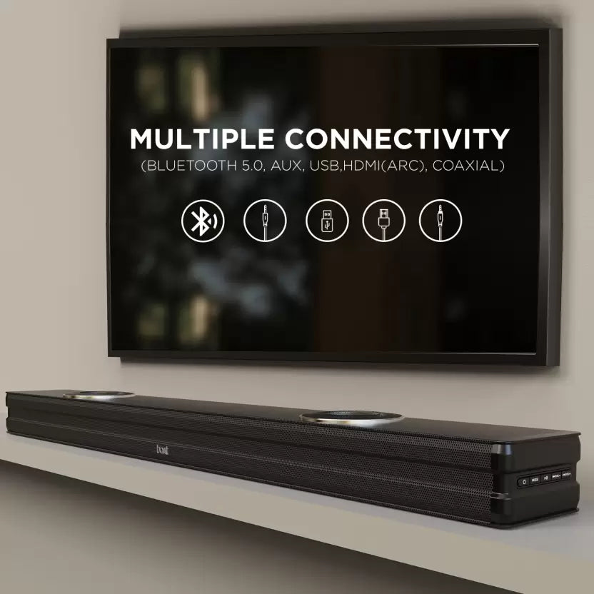 (Open Box) boAt AAVANTE Bar 1190 90W 2.2 Channel Bluetooth Soundbar, Built-in Active Subwoofers, Multiple Connectivity Modes, Entertainment Modes, Bluetooth V5.0(Premium Black)