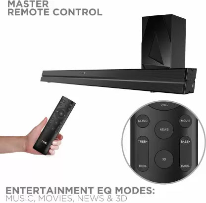 (Open Box) boAt Aavante Bar 1580 2.1 Channel Bluetooth Soundbar 120 W Bluetooth Soundbar (Black, 2.1 Channel)