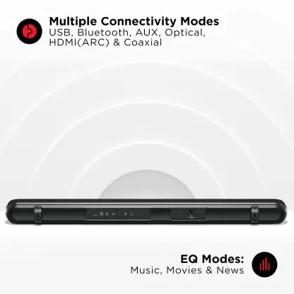 (Open Box) boAt Aavante Bar 1600D 120 W Bluetooth Soundbar (Premium Black, 2.1 Channel)