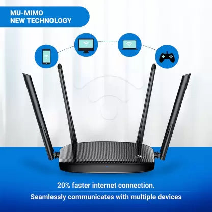 (Open Box) Flipkart SmartBuy AC5 1200 Mbps Wireless Router (Black, Dual Band)