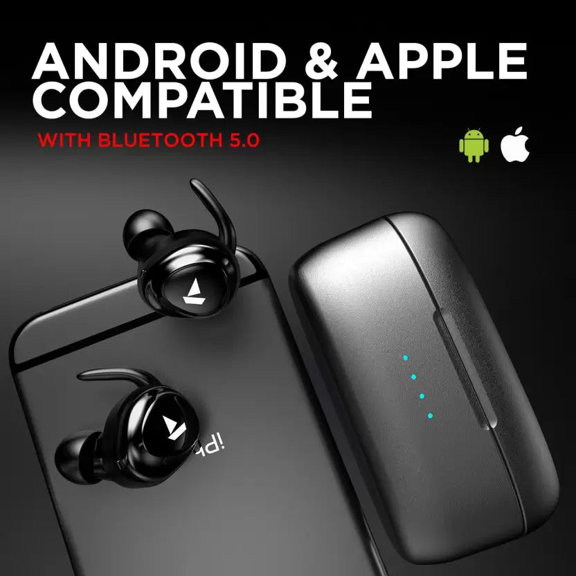 (Open Box) boAt Airdopes 412 Bluetooth Headset (Black, True Wireless)