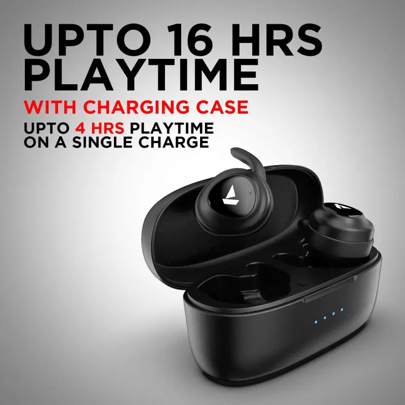 (Open Box) boAt Airdopes 412 Bluetooth Headset (Black, True Wireless)