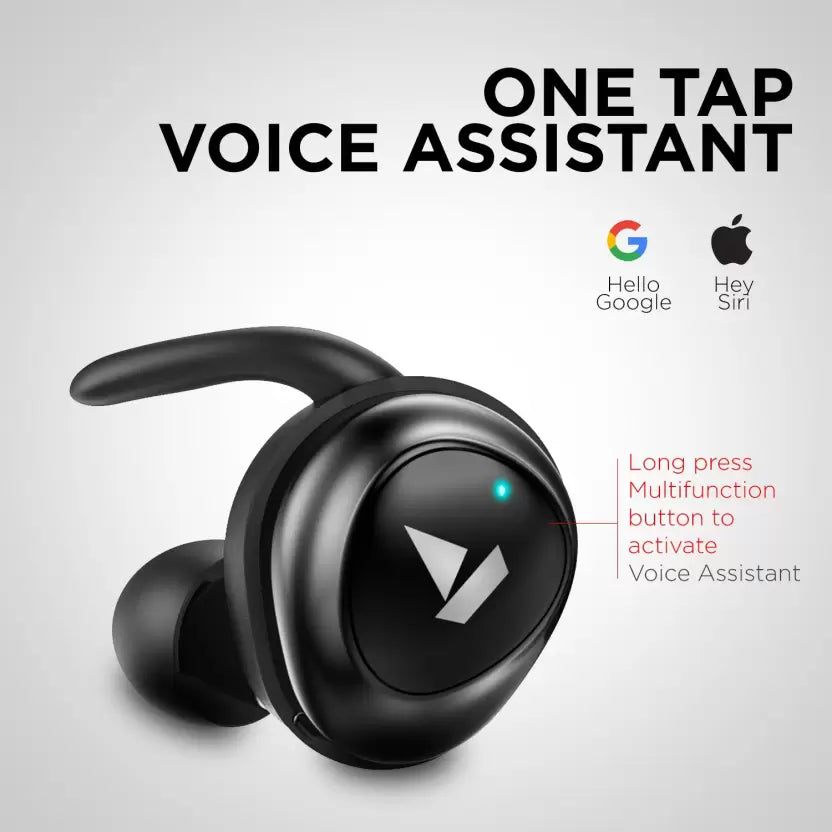(Open Box) boAt Airdopes 412 Bluetooth Headset (Black, True Wireless)