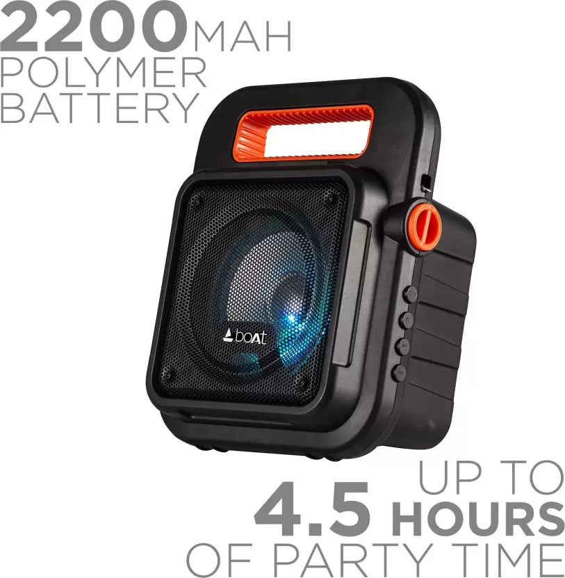 (Open Box) boAt Party Pal 20 Bluetooth Party Speaker, Black